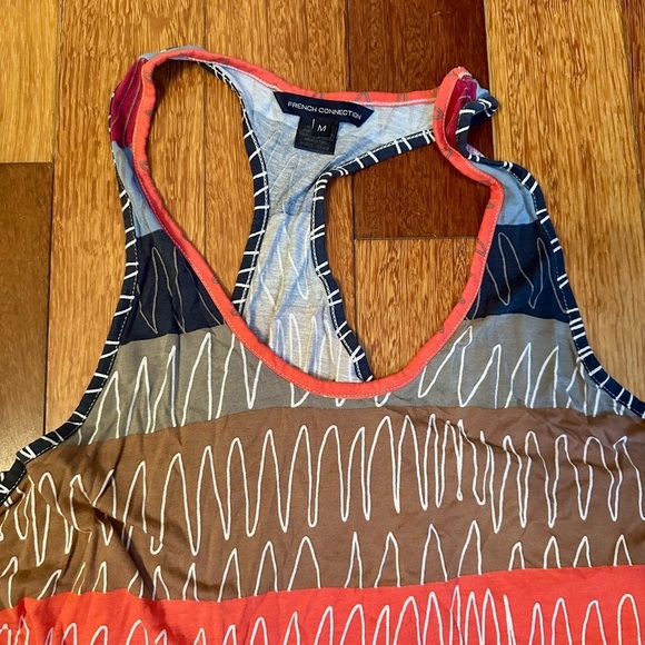 French Connection | Multicolor relaxed fit muscle tee top size M (fits l or xl) - Picture 3 of 4